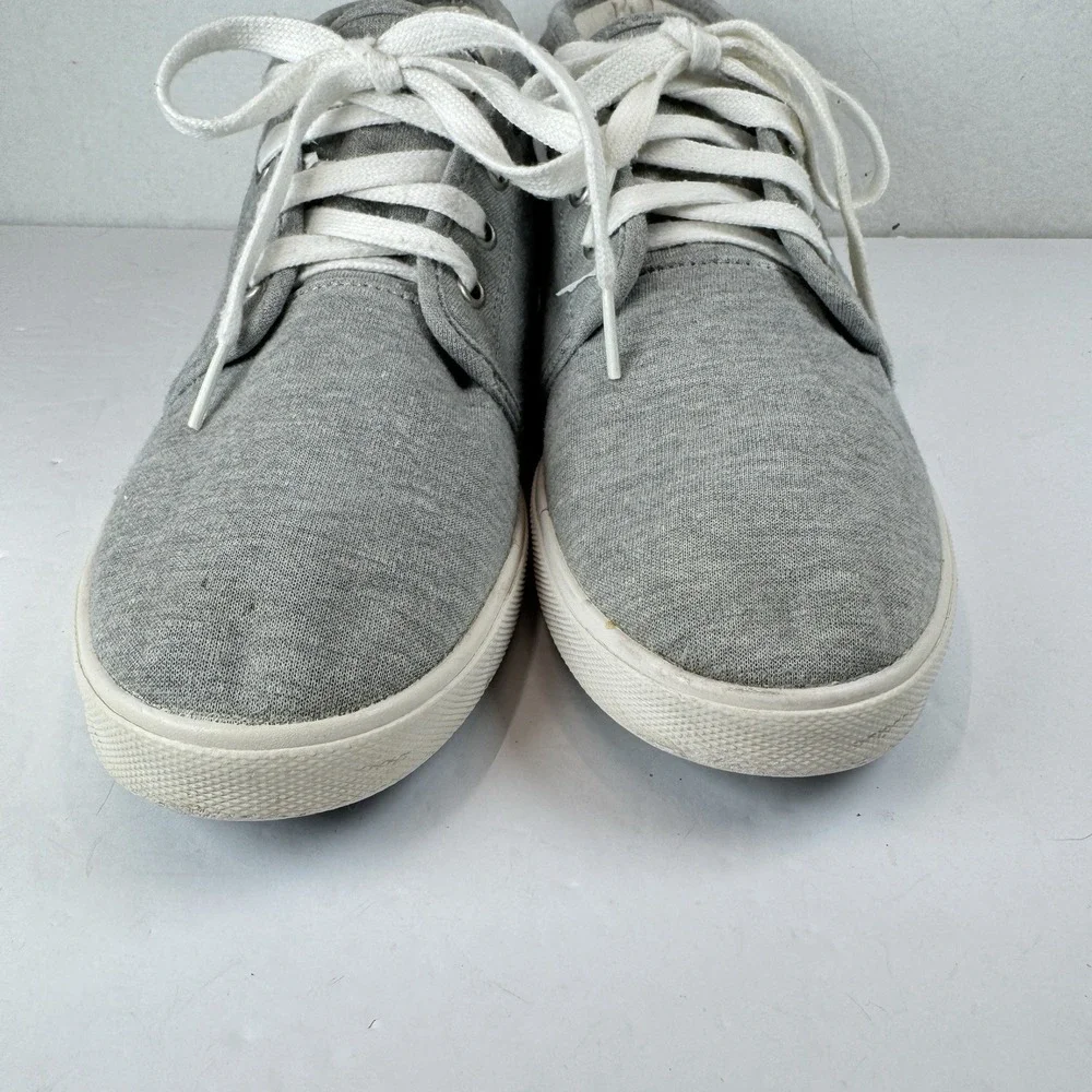 Lacoste Ampthill GRV2 Sneakers Men's 8.5 Gray‎ Canvas Mid Top Shoes Casual Logo